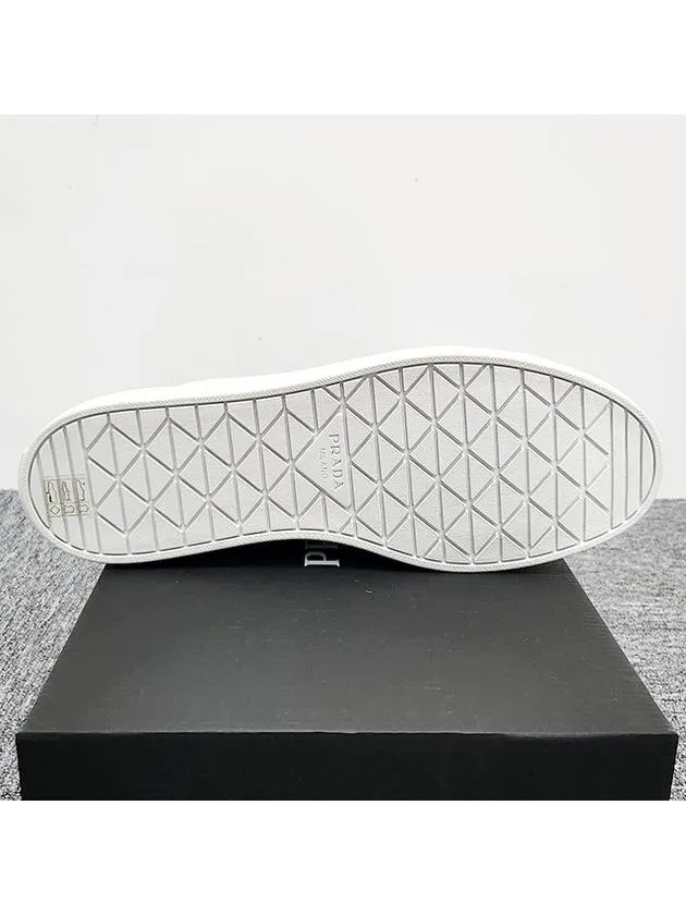 Brushed Leather Low Top Sneakers White
