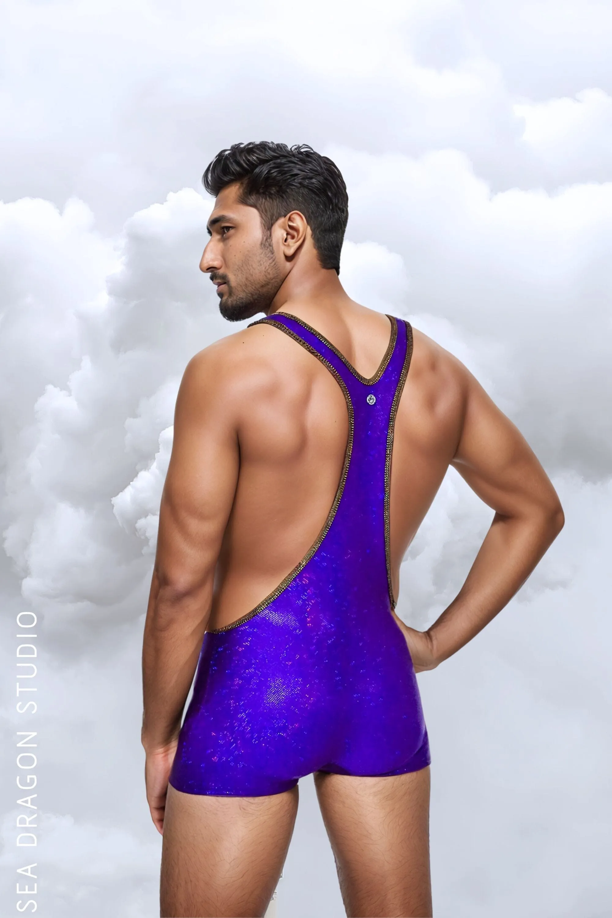 Holographic Mens Wrestling Singlet | 13 Colors