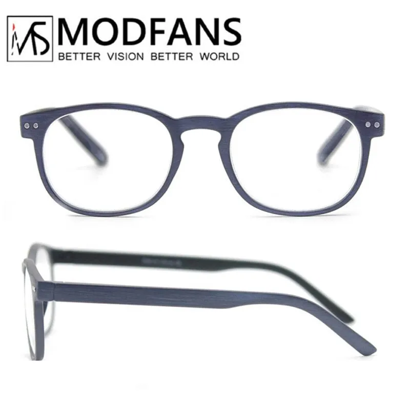 Modfans Unisex Full Rim Round Polycarbonate Reading Glasses R062