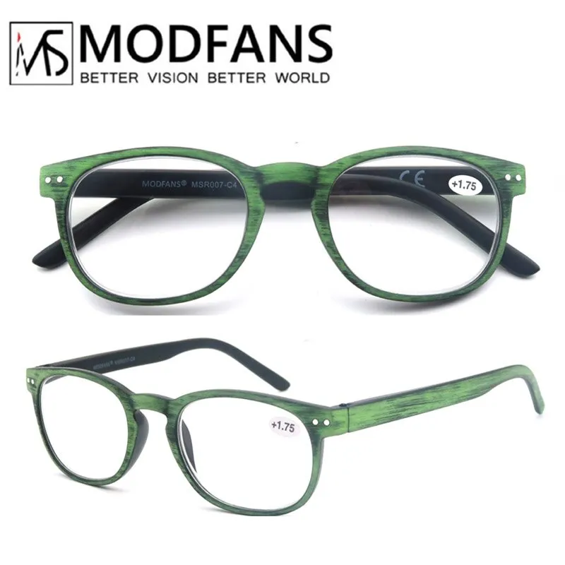 Modfans Unisex Full Rim Round Polycarbonate Reading Glasses R062