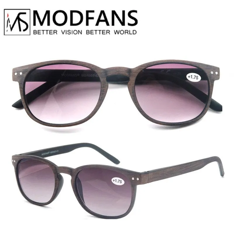 Modfans Unisex Full Rim Round Polycarbonate Reading Glasses R062