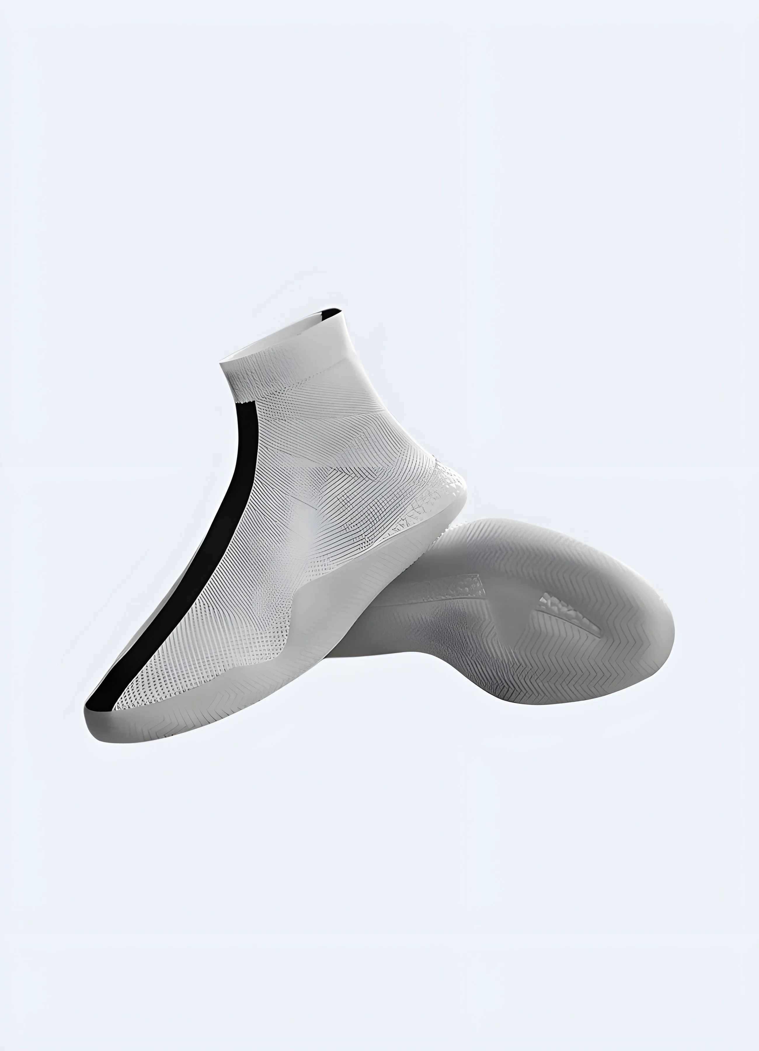 No Laces White Tech Sneakers