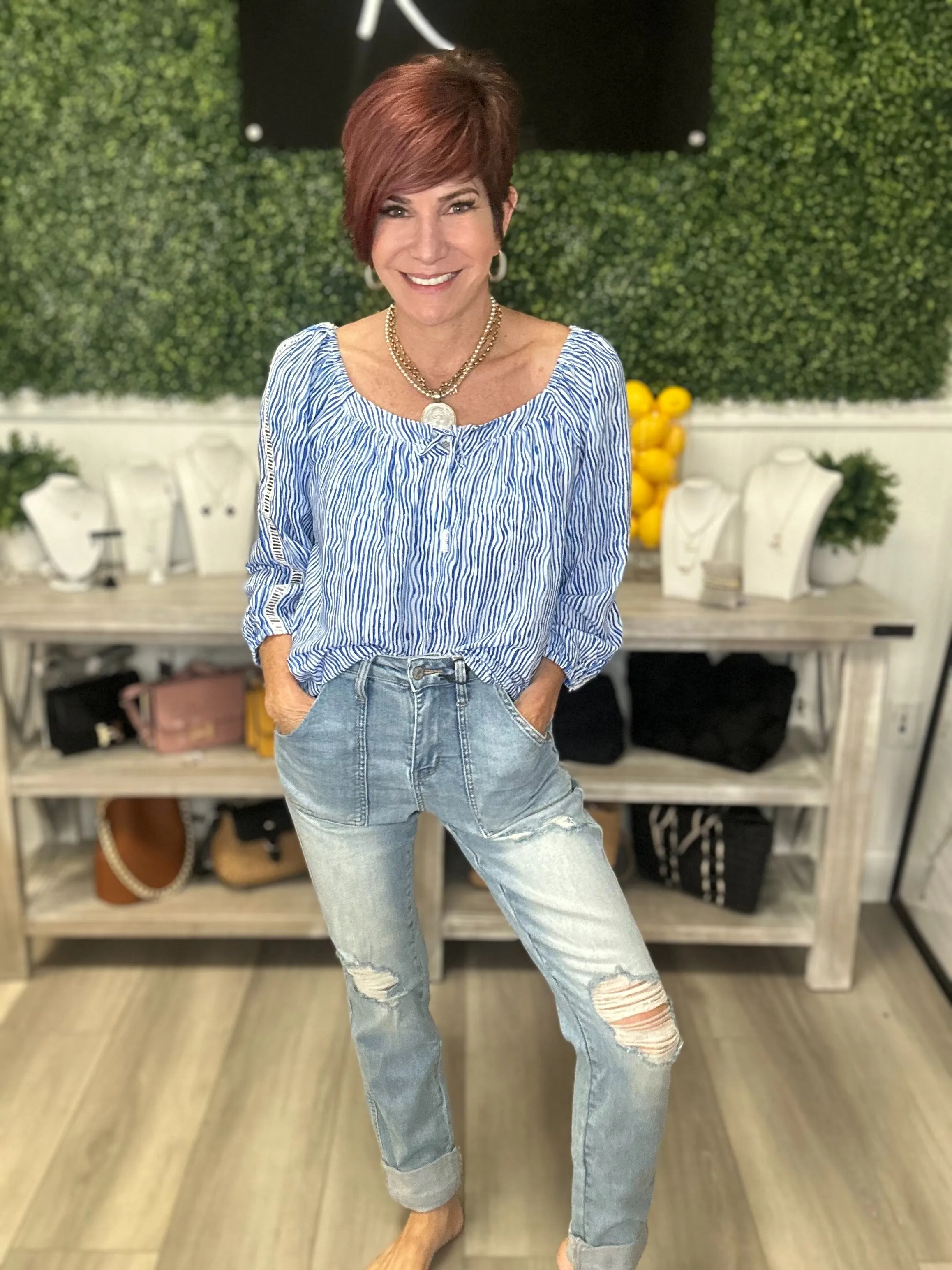 Peasant Long Sleeve Top