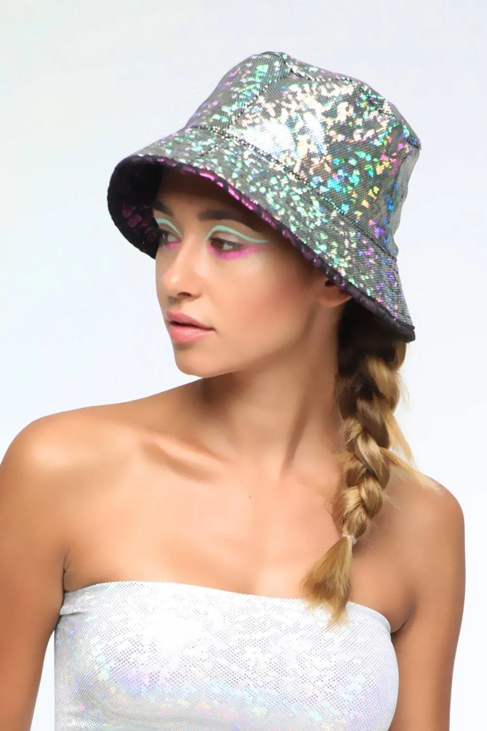 Reversible Holographic Festival Bucket Hat | 13 Colors
