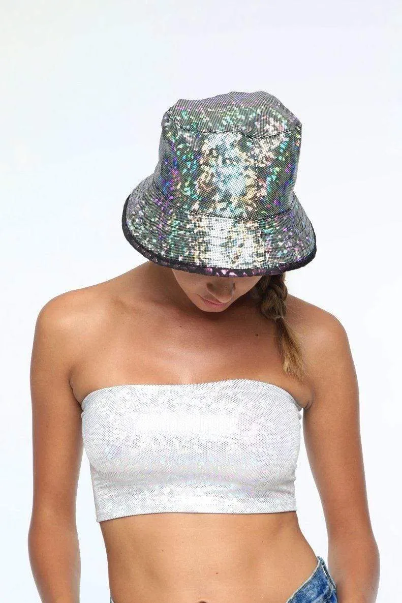 Reversible Holographic Festival Bucket Hat | 13 Colors