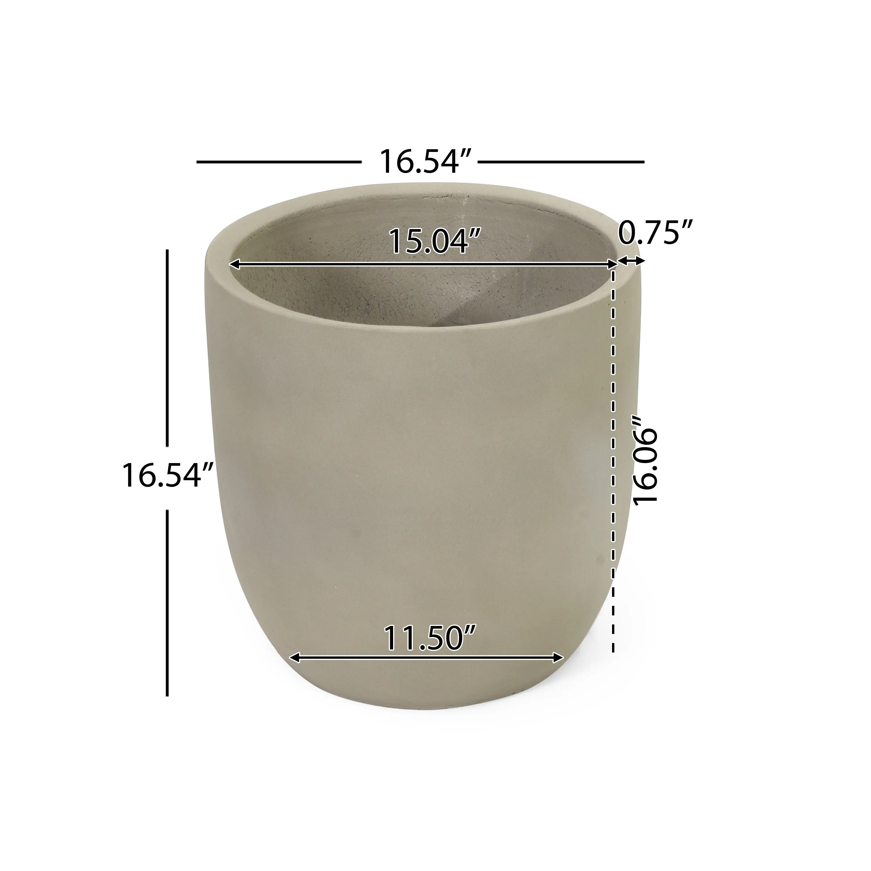 Rochelle Outdoor Lightweight Concrete Planter