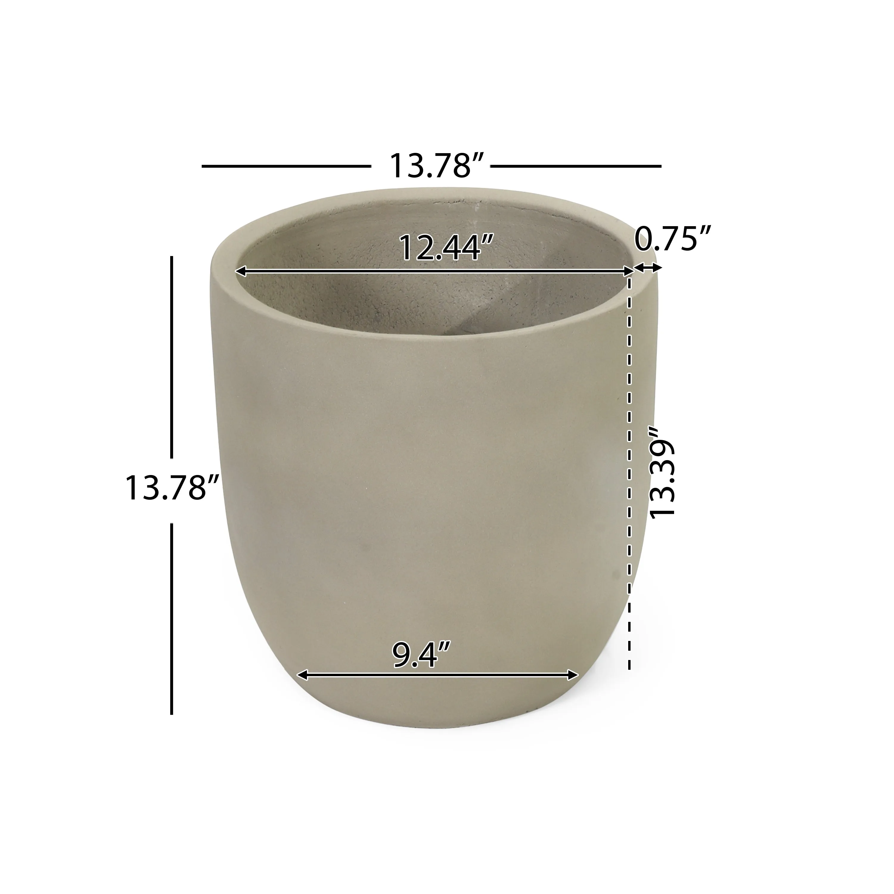 Rochelle Outdoor Lightweight Concrete Planter