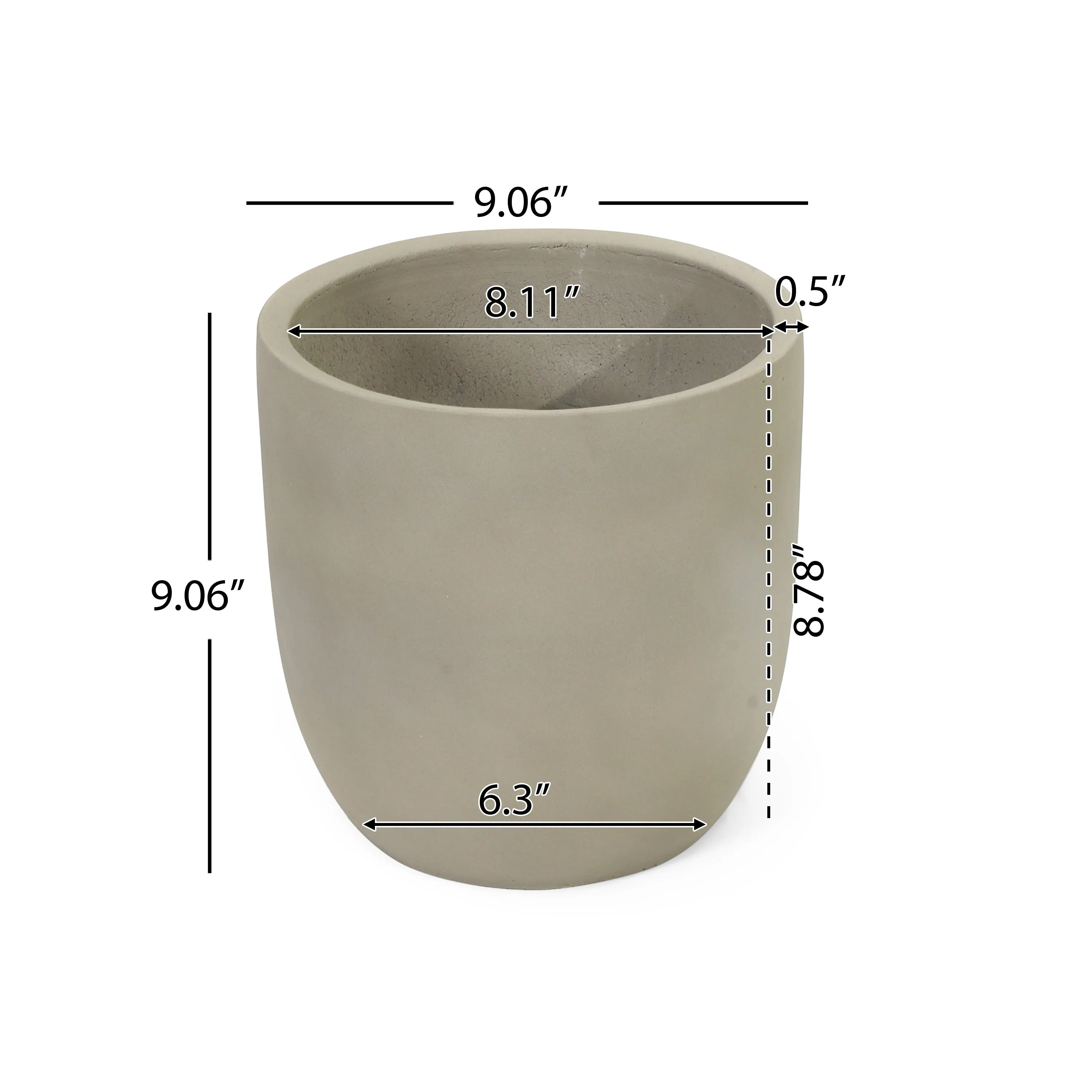 Rochelle Outdoor Lightweight Concrete Planter