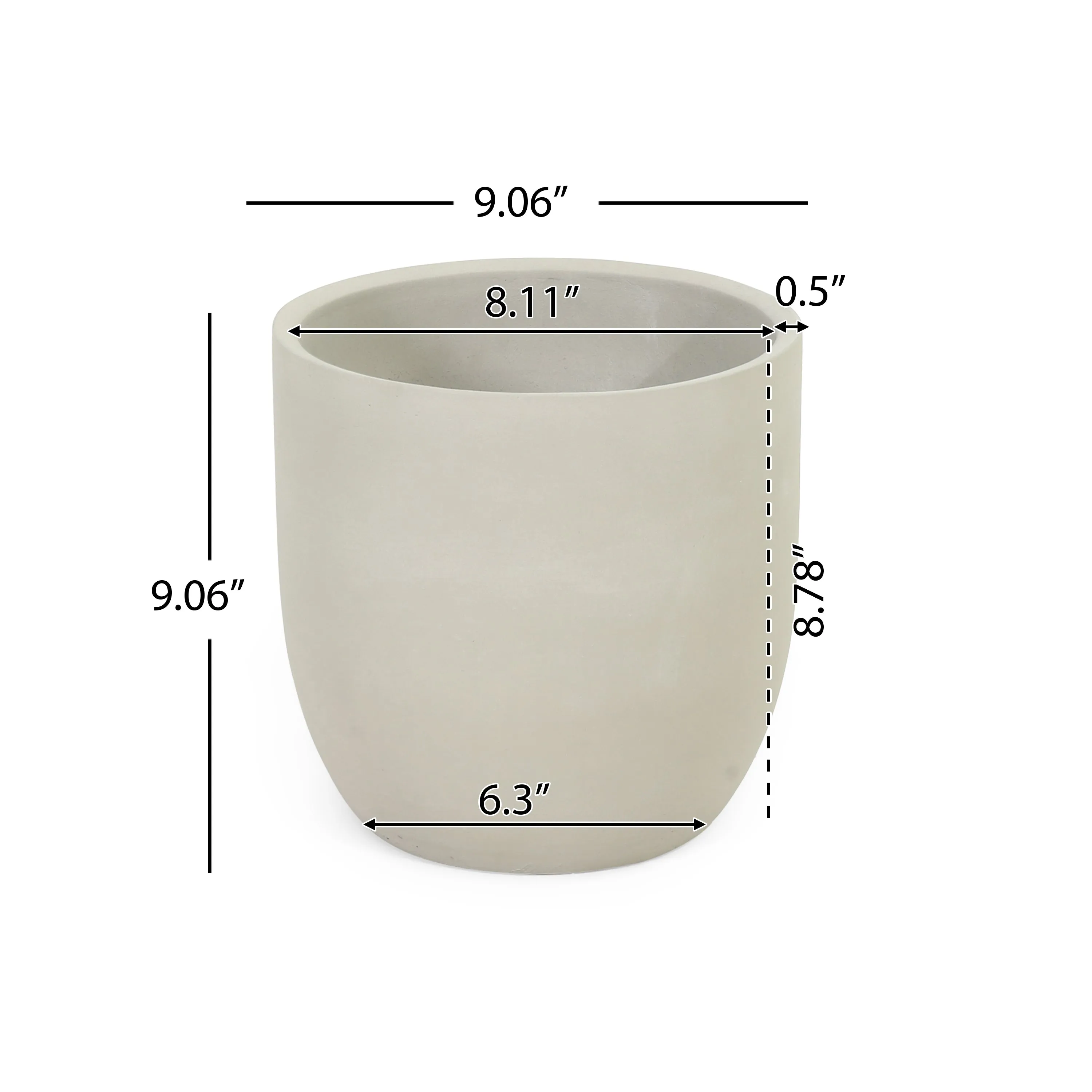 Rochelle Outdoor Lightweight Concrete Planter