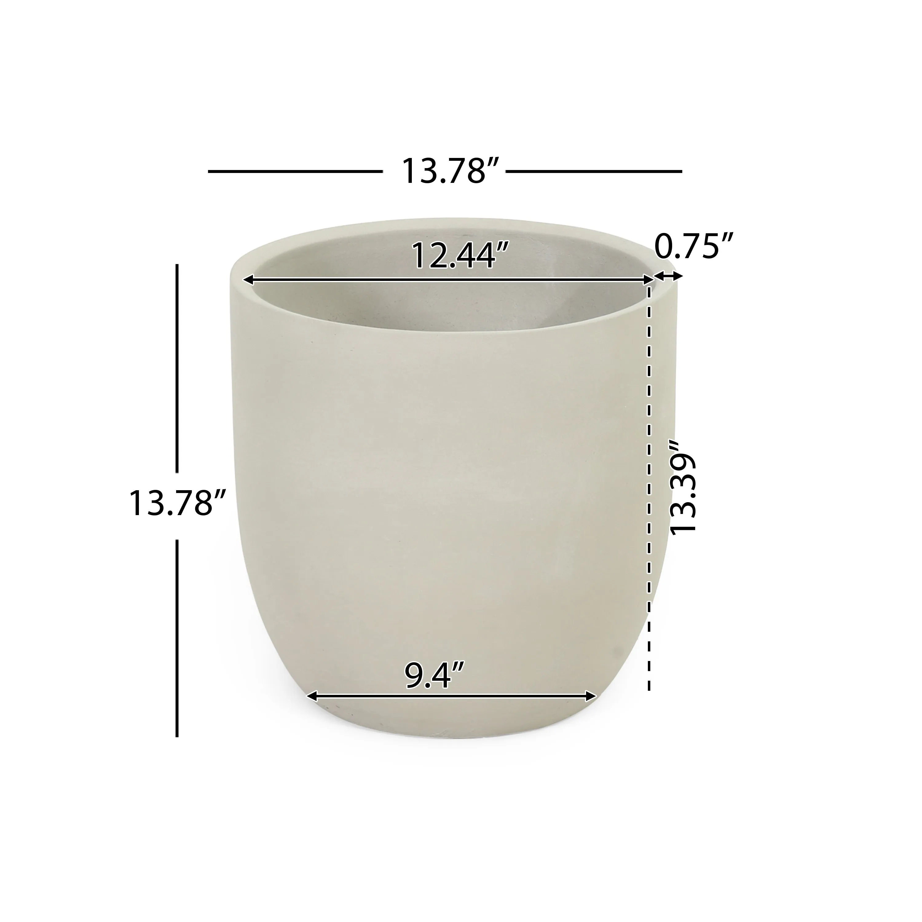 Rochelle Outdoor Lightweight Concrete Planter