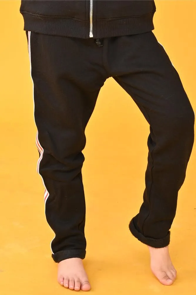 WARM BLACK TAPE GIRLS JOGGER (FLEECE)