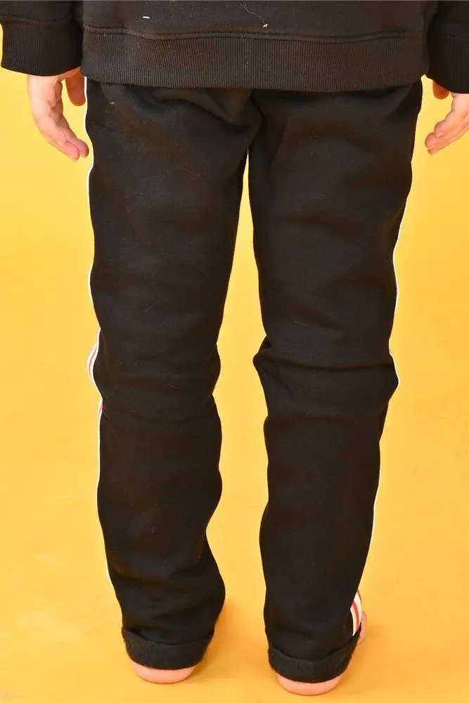WARM BLACK TAPE GIRLS JOGGER (FLEECE)