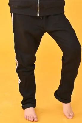WARM BLACK TAPE GIRLS JOGGER (FLEECE)
