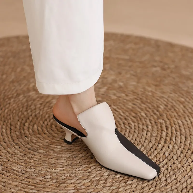 Women Sandals Mixed Colors Quality Genuine Leather