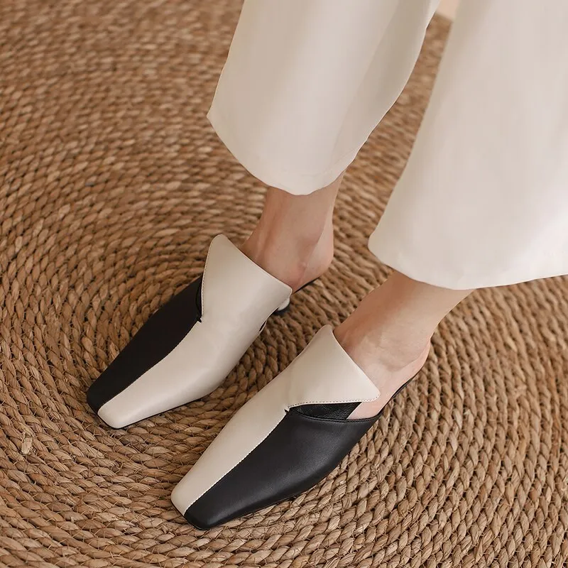 Women Sandals Mixed Colors Quality Genuine Leather