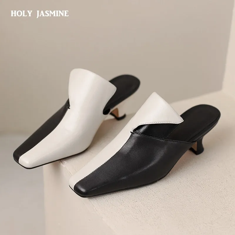 Women Sandals Mixed Colors Quality Genuine Leather