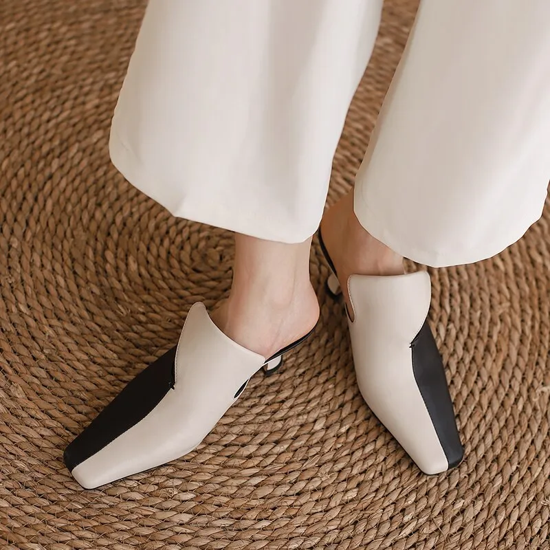 Women Sandals Mixed Colors Quality Genuine Leather